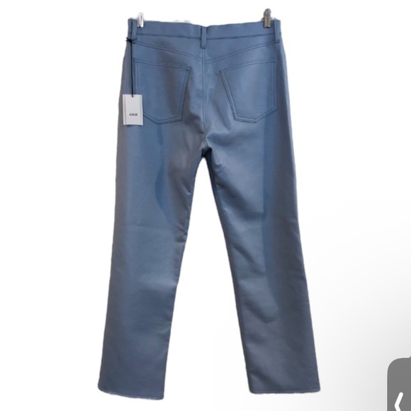 AGOLDE 90's Pinch Marlin Blue Classic Recycled Leather Straight Leg Pants 31 NWT - Picture 1 of 11